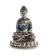 BUDDHA STATUE 10.5&quot; High Quality Bronze Resin Buddhist Icon Meditate Sha... - €83,96 EUR