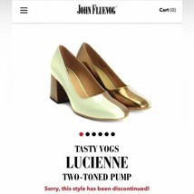 John Fluevog Tasty Vogs Lucienne Two-Tone Mod Pump Women Size 8.5 - $186.07