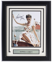 Sophia Loren Signiert Gerahmt 8x10 Foto Bas BG96541 - £114.25 GBP