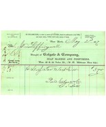 1877 Colgate Co invoice waybill soap perfumes NY antique advertising eph... - $269.53 MXN