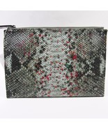 Neiman Marcus Women’s Clutch Handbag.Embossed Python Snake Print.Olive.NWT - $56.10