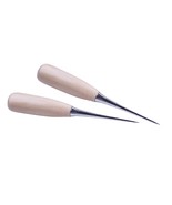 (Pack Of 2) Wooden Handle Leather Drillable Stitching Sewing Awl, Punch ... - £11.15 GBP