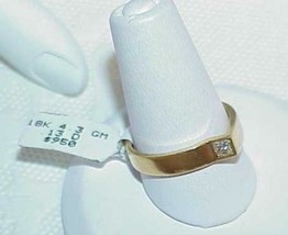 18k .13Ct Princess Solitaire Diamond Ring Sz 7 New Tag Yellow Gold Simpl... - £537.53 GBP