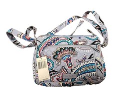 VERA BRADLEY~Iconic &quot;RFID&quot; Little Hipster~MAKANI PAISLEY~Gorgeous Lavend... - $42.54