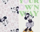 2 DIFFERENT COTTON TERRY TOWELS(15&quot;x26&quot;)DISNEY,MINNIE MOUSE,GROW YOUR OW... - $15.83