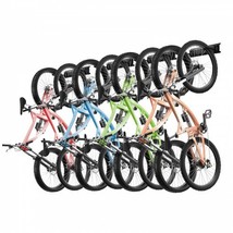 Bike Storage Rack, 8 Bike Racks and 7 Helmets Hooks, Wall Mount Bike Storage... - $59.59