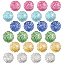 24Pcs Bouncy Balls Glitter Balls, 32Mm 6 Colors Bouncy Balls For Kids - £15.62 GBP