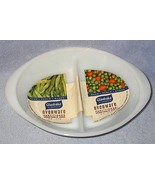 Glasbake Ovenware Jeanette Milk Glass partitioned Vegetable Dish 239 - $189.41 MXN