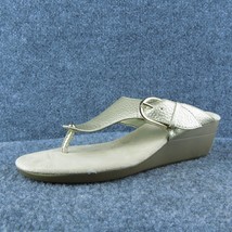 Aerosoles Flow Down Women Flip Flop Sandal Shoes Gold Synthetic Size 8.5 Medium - £19.42 GBP