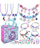 AIPRIDY 208 Pieces Charm Bracelet Making Kit Unicorn Mermaid Crafts Gift... - $44.14 CAD