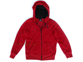 Boys Red Black Air Michael Jordan Jumpman Large Hoodie Jacket Winter 12 clothes - £10.39 GBP