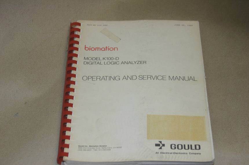 Gould  K450 Logic analyzer Instruction Operating Guide Manual - $24.50