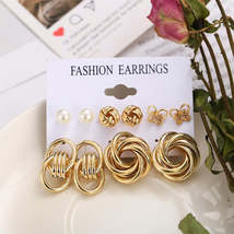 Pearl &amp; 18K Gold-Plated Open Butterfly Stud Earrings Set - £12.01 GBP