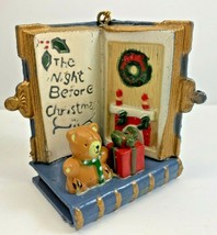 Vintage Santa&#39;s Secrets Limited Edition Christmas Book Bear Ornament - £10.89 GBP