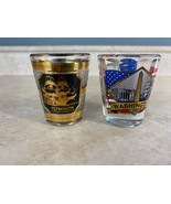 Souvenir Clear Glass Vintage Shot Glasses Plymouth Massachusetts &amp; Washi... - $152.60 MXN