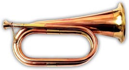 AnNafi® Copper Bugle | Solid Copper Bugle US Military Cavalry Horn | Boy... - £45.82 GBP