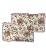 Waverly Rose King Pillow Shams Floral Gingham Norfolk Rose Sonata - £31.89 GBP