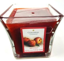 Colonial Candle Retired 12.5 oz Apple Orchard Red Scented Jar 1 Wick - £13.25 GBP