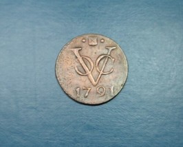 1791 Dutch Netherlands Colonial Voc Duit New York Penny Utretch Grade Co... - £11.17 GBP