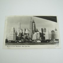 Real Photo Postcard RPPC New York City Lower Manhattan Skyline Vintage RARE - £15.97 GBP