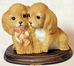 Homco Figurine Cocker Spaniel Dog Puppies Masterpiece Porcelain Vintage  - £7.85 GBP