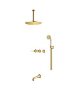 Classic LUXURY Wall mounted Gold PVD finish rianfall shower and bath tub... - $3,259.99