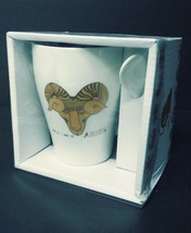 13 Oz Coffee/Tea Mug With Matching Spoon Golden Horoscope/Zodiac Sign “A... - $24.70