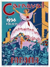 7930.Carnaval.panama.woman with arms raised.parade.POSTER.art wall decor - £13.63 GBP+
