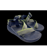 Chacos Sandals Size 7 Mens / 9 Womens Black Green Strappy Vibram Soles - $37.04