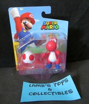 Super Mario Nintendo Red Yoshi with egg 2.5&quot; figure Jakks Pacific toy 2021  - £30.43 GBP