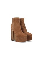 Sam Edelman Eli  Toasted Coconut Closed toe Suede Platform Ankle Dress B... - £72.23 GBP