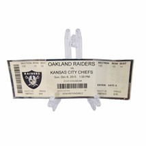 Oakland Raiders 12/06/2015 NFL Ticket Stub vs Kansas City Chiefs $85 Cost - £25.95 GBP