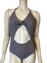 xhilaration Black and White Checked One Piece Swimsuit Size Sm - $11.39