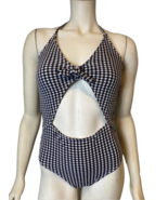 xhilaration Black and White Checked One Piece Swimsuit Size Sm - $11.39