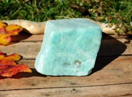 Amazonite Natural Rough Stone Cubic Crystal Peaceful Energy Meditation Display - £22.02 GBP