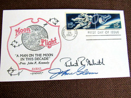 John Glenn Robert Gilruth Astronaut Nasa 1ST Dir Signed Auto Vtg Fdc Cachet Jsa - £197.24 GBP