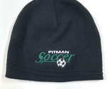 Pitman Fútbol Negro Gorro Logo Restos de Stock Nwot - $11.29