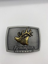 Remington Country &quot;Bugling Elk&quot; Brass Belt Buckle Sid Bell 1986 USA 2.5&quot;... - $17.95
