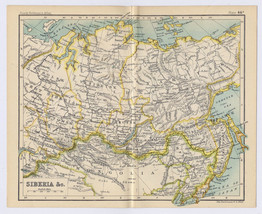 1912 Antique Map Of Siberia / Russia / Mongolia / Verso Upper Egypt Nile Afirca - £15.24 GBP
