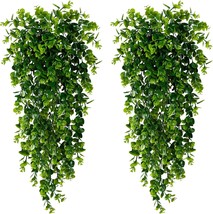 Sggvecsy 4 Pack Artificial Eucalyptus Plants Uv Resistant Plastic, Porches - $40.99