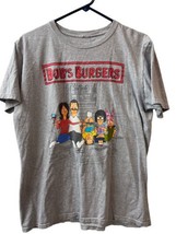 Bobs Burgers T Shirt Mens Size L Gray Graphic Tagless Crew Neck Short Sl... - $14.15