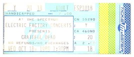 Grateful Dead Concert Ticket Stub October 18 1989 Philadelphia Pennsylvania - £40.15 GBP