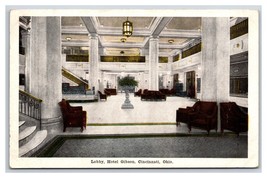 Hotel Gibson Lobby Interior Cincinnati Ohio OH UNP WB Postcard V21 - £1.51 GBP