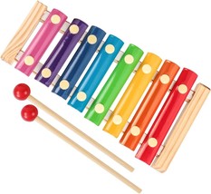 Tvoip Wooden Xylophone Toys Musical Creative Wooden Instruments 8 Notes Xilofono - £25.56 GBP