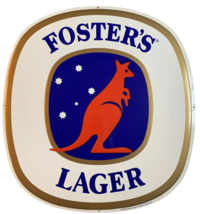 Foster's Lager Beer Kangaroo Logo Bar 25" Metal Sign - $800.99 MXN Foster's Lager Beer Kangaroo Logo Bar 25" Metal Sign - $800.99 MXN