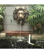 Antique Bronze Lion Head Wall Fountain, Resin Water Feature for Home, Ba... - €812,43 EUR