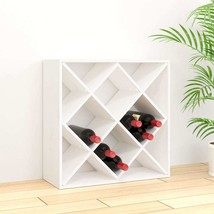 Wine Cabinet White 62x25x62 cm Solid Wood Pine - £55.16 GBP