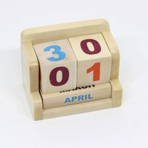 Wooden Perpetual Desk Calendar Perpetual Calendar Set For Desk Decor - £19.99 GBP