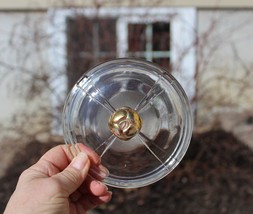 Vintage Clear Small Replacement Lid with Knob Gold - $5.00
