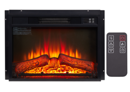 Electric Fireplace Insert 23&quot; 1400W - Realistic Flame, Remote, Heater - $2,218.38 MXN